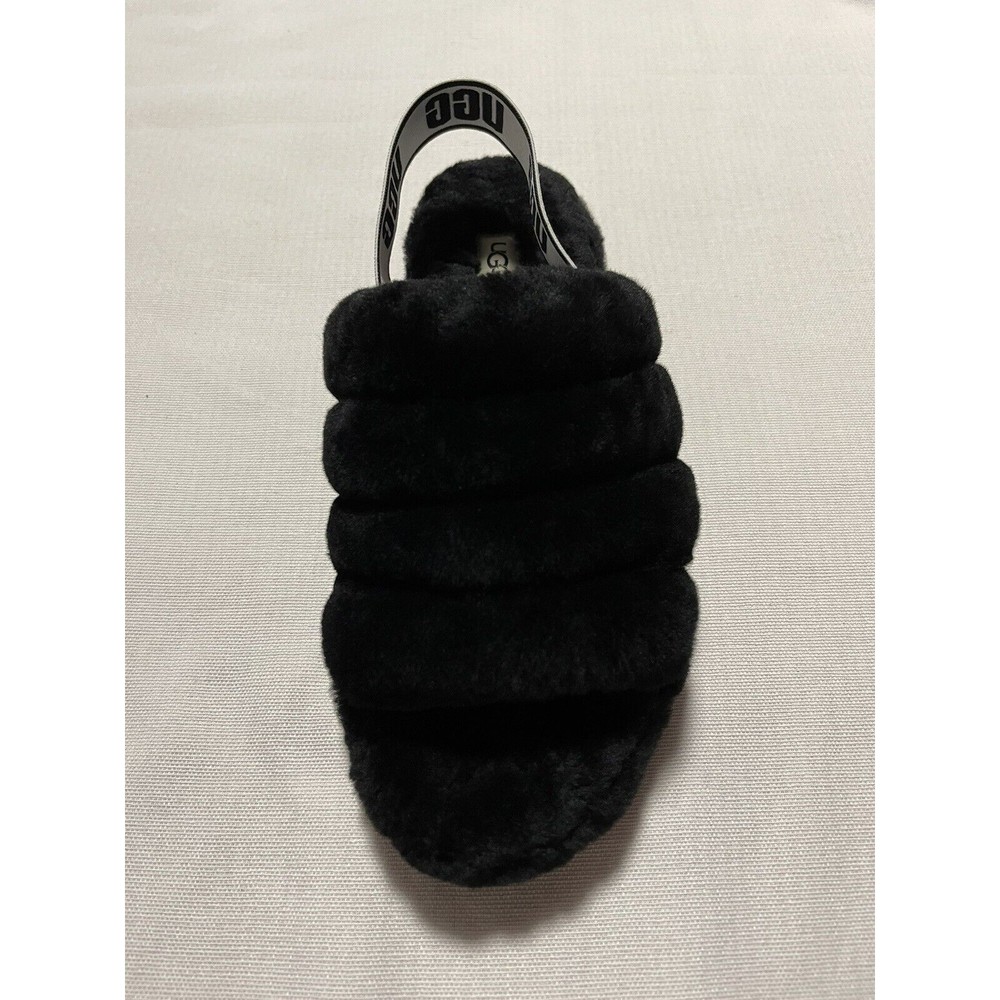 UGG Fluff Yeah Slide Women's Slipper - Black - US Size 10 - Picture 4 of 13
